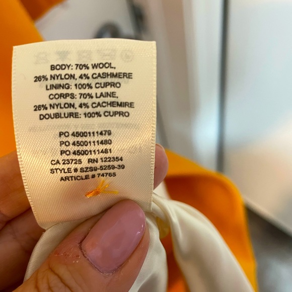 NWOT Babaton Aritzia orange size medium long blazer jacket - Picture 7 of 15